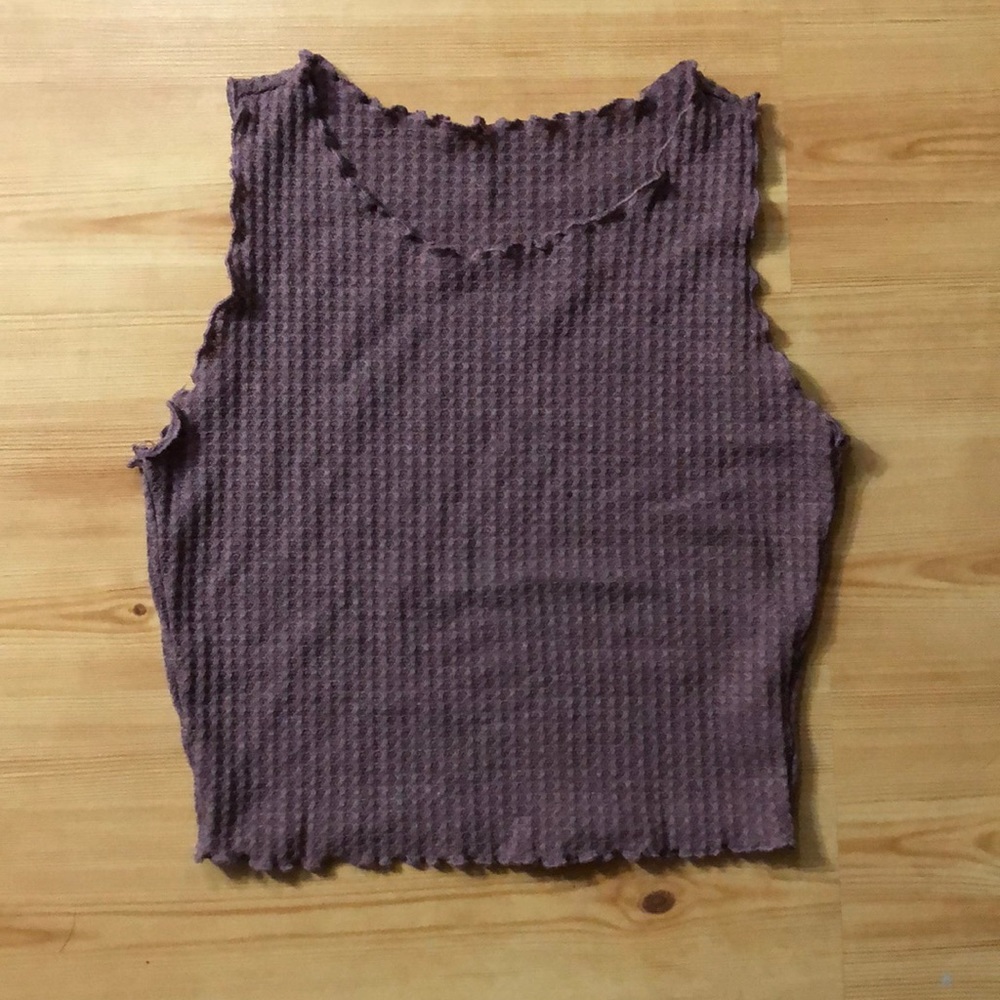 Plum cropped tank top